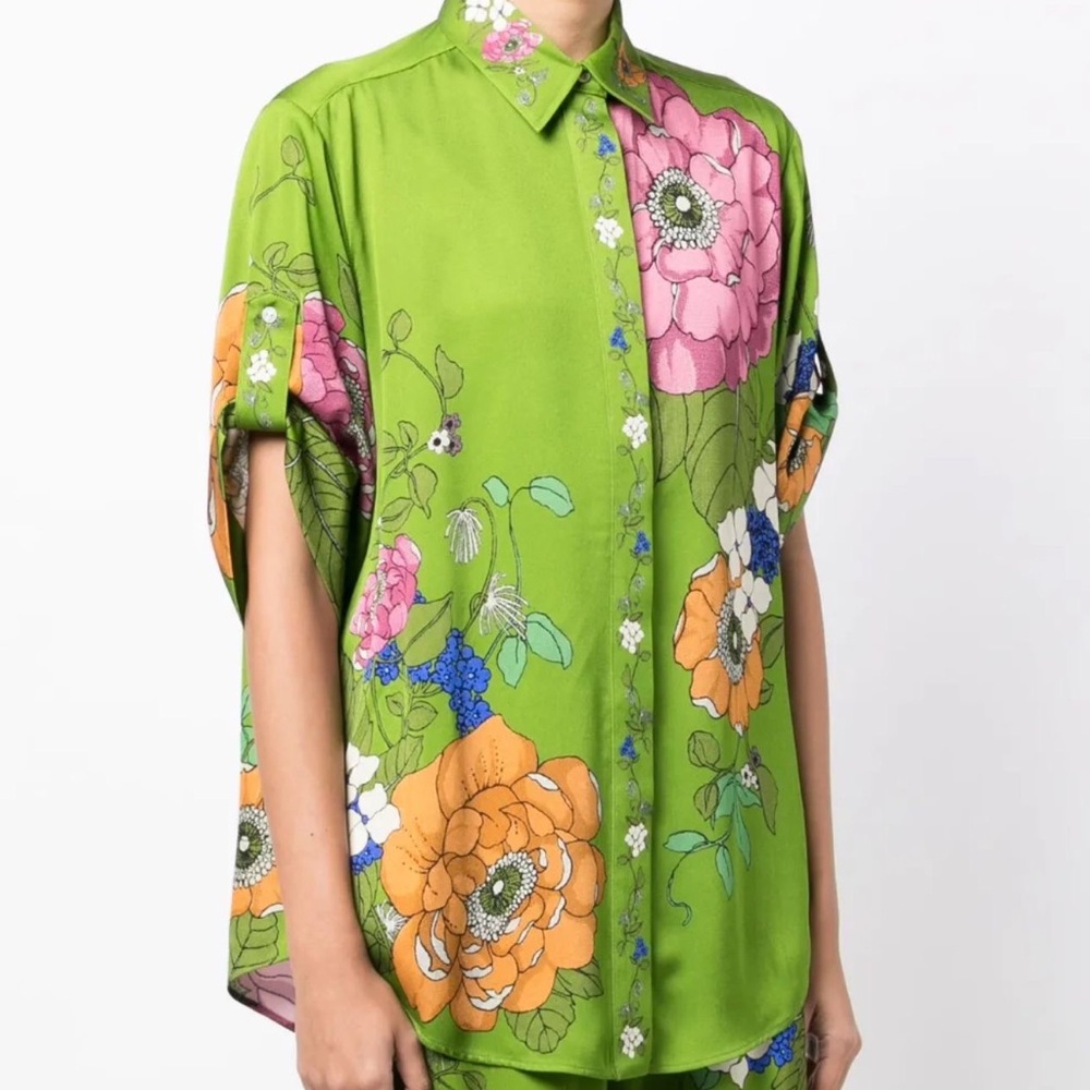 ALEMAIS Olivia Floral Printed Shirt size 8
